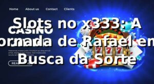 Slots no x333: A Jornada de Rafael em Busca da Sorte